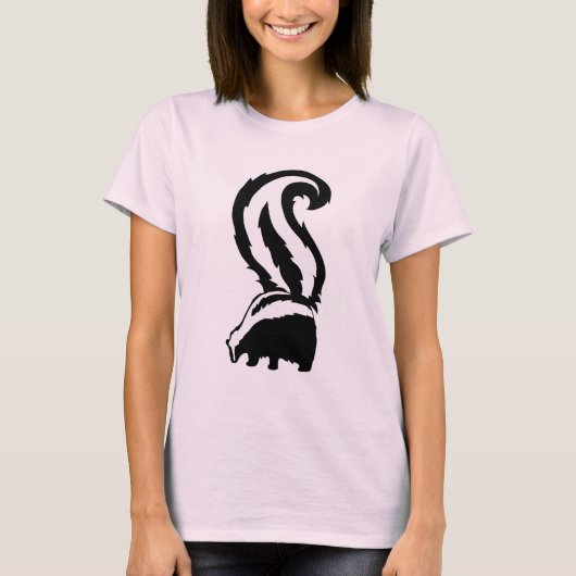 Mutige und niedliche Stinktier-Illustration T-Shirt (Vorderseite)