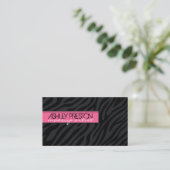 Mutige und stilvolle Zebra-Druck-Visitenkarte Visitenkarte (Stehend Vorderseite)