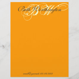 Mutige vibrierende orange Farbschickes Briefkopf