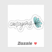 Mutige Word-Blume Notebook | Die Aufkleber (Blatt)