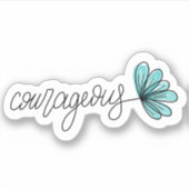 Mutige Word-Blume Notebook | Die Aufkleber (Vorderseite)