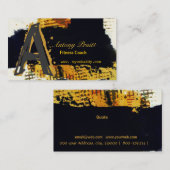 Mutiger Anschlägewatercolor-abstrakte Leidenschaft Visitenkarte (Vorne/Hinten)