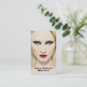 Mutiger Aussagen-Maskenbildner Visitenkarte (Stehend Vorderseite)