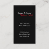 Mutiger Aussagen-Maskenbildner Visitenkarte (Rückseite)