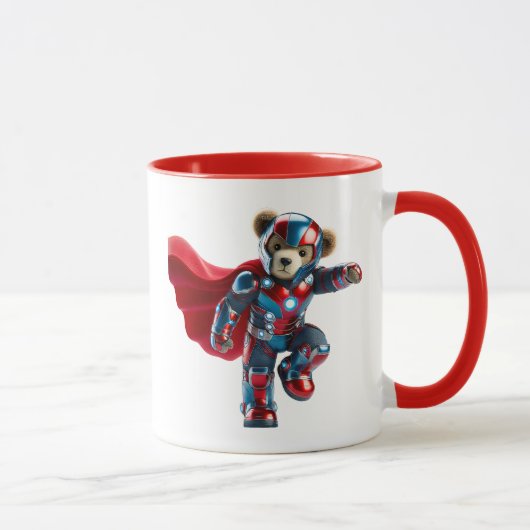 Mutiger Bär in Futurisrüstung. Tasse (Rechts)