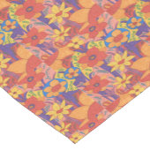 Mutiger Bohemischer orange Garten-Druck Kurzer Tischläufer (Ecke)