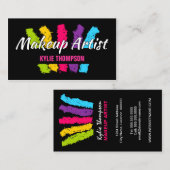 Mutiger Brushstrokes-Maskenbildner Visitenkarte (Vorne/Hinten)