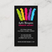 Mutiger Brushstrokes-Maskenbildner Visitenkarte (Rückseite)