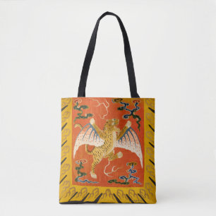 Mutiger Chinese winged Tiger, Orange und Gelb Tasche