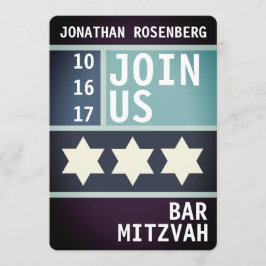 Mutiger Davidsstern Bar Mitzvah Einladung