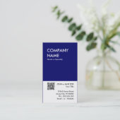 mutiger Entwurf der Marine Ihr eigener QR Code Visitenkarte (Stehend Vorderseite)