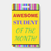 Mutiger "FANTASTISCHER STUDENT des MONATS!" Ausweis (Rückseite)