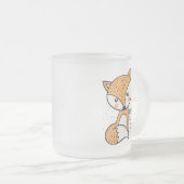 Mutiger kleiner Fuchs, niedlicher Fuchs zeichnend Mattglastasse (VorderseiteRechts)