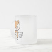 Mutiger kleiner Fuchs, niedlicher Fuchs zeichnend Mattglastasse (Vorderseite Links)