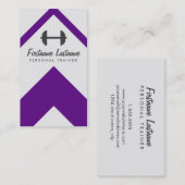 Mutiger lila persönlicher Trainer u. Fitness Visitenkarte (Vorne/Hinten)