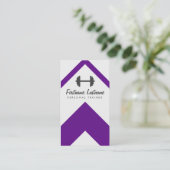 Mutiger lila persönlicher Trainer u. Fitness Visitenkarte (Stehend Vorderseite)