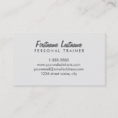 Mutiger lila persönlicher Trainer u. Fitness Visitenkarte (Rückseite)