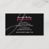 Mutiger Maskenbildner Visitenkarte (Rückseite)