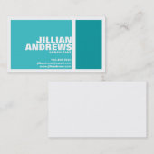 Mutiger moderner aufgeteilter Kasten - aquamarin Visitenkarte (Vorne/Hinten)