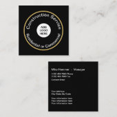 Mutiger moderner Bau Quadratische Visitenkarte (Vorne/Hinten)