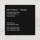 Mutiger moderner Bau Quadratische Visitenkarte (Rückseite)