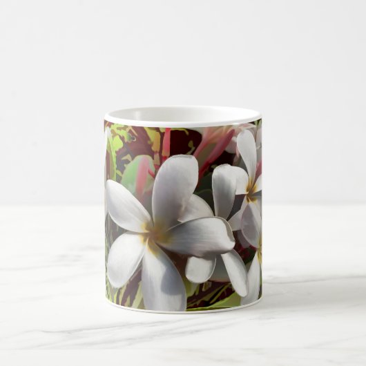 Mutiger Plumeria Kaffeetasse (Mittel)