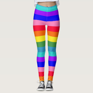 Mutiger Regenbogen Stripes Leggings