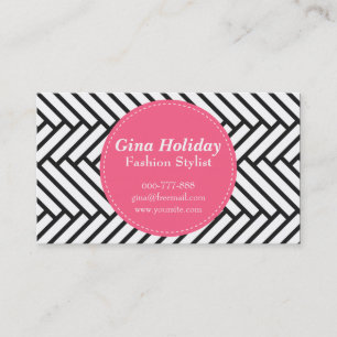 Mutiger rosa Kreis auf Visitenkarte