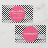 Mutiger rosa Kreis auf Visitenkarte (Vorne/Hinten)