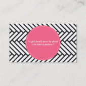 Mutiger rosa Kreis auf Visitenkarte (Rückseite)