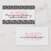 Mutiger rosa, schwarzer Zebra Stripes Visitenkarte (Vorne/Hinten)