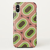 Mutiger rosa u. grüne Ring-abstrakter Case-Mate iPhone Hülle (Rückseite)