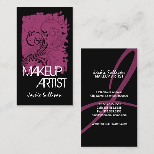 Mutiger Schmutz-Maskenbildner Visitenkarte (Vorne/Hinten)