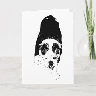 Mutiger Schritt Hund sendet moderne Ermutigung Karte