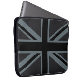 Mutiger schwarzer Gewerkschafts-Jack Laptopschutzhülle (Vorne Rechts)