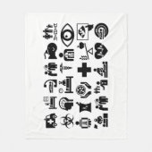 Mutiger Schwarzweiss-Entwurf der medizinischen Fleecedecke (Vorderseite)