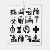 Mutiger Schwarzweiss-Entwurf der medizinischen Keramikornament (Links)