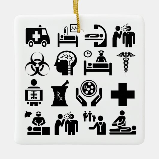 Mutiger Schwarzweiss-Entwurf der medizinischen Keramikornament (Vorderseite)