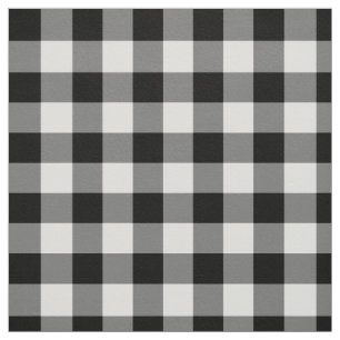 Mutiger Schwarzweiss-Gingham kariert Stoff