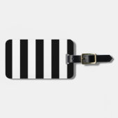 Mutiger Schwarzweiss-Streifen-Entwurf Gepäckanhänger (Vorderseite horizontal)