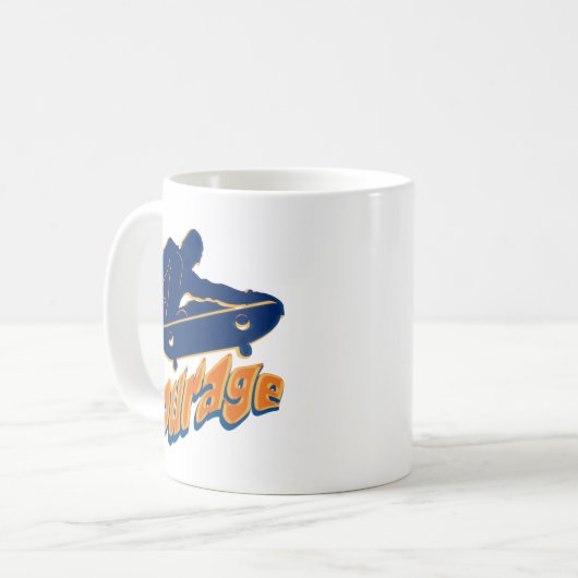 mutiger Skater Jumping Kaffeetasse (Vorderseite Links)