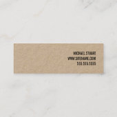 Mutiger Text-Packpapier-handgemachter Mini Visitenkarte (Rückseite)