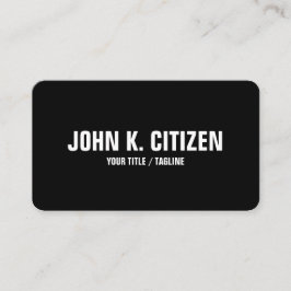 Mutiger Text rundete Visitenkarte - Schwarzes/Weiß