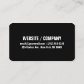 Mutiger Text rundete Visitenkarte - Schwarzes/Weiß (Rückseite)
