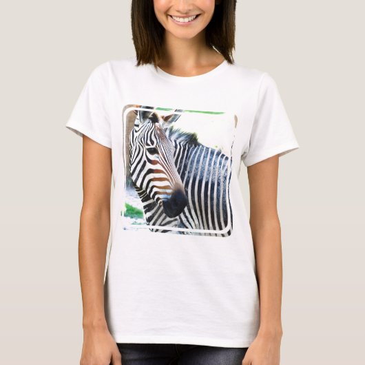 Mutiger Zebra-Damen-T - Shirt (Vorderseite)
