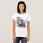Mutiger Zebra-Damen-T - Shirt (Vorne ganz)