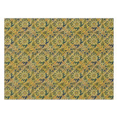 Mutiger Zinnia auf einem Gitter im Senfgelb Tischdecke (Vorderseite (Horizontal))