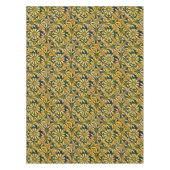 Mutiger Zinnia auf einem Gitter im Senfgelb Tischdecke (Vorderseite)