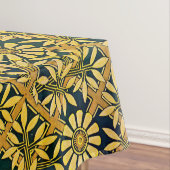 Mutiger Zinnia auf einem Gitter im Senfgelb Tischdecke (Beispiel)