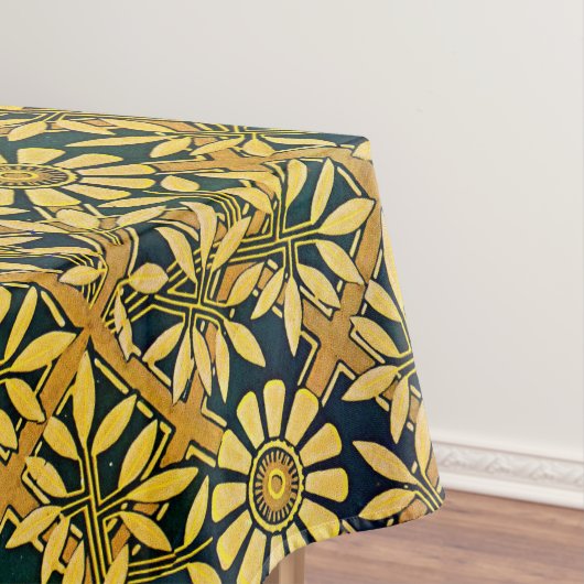 Mutiger Zinnia auf einem Gitter im Senfgelb Tischdecke (Beispiel)